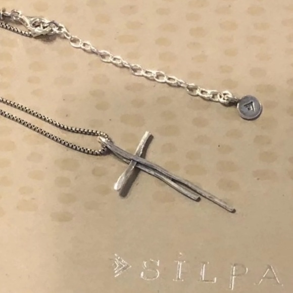 Silpada N5359 Cross Twig Pendant Sterling Silver Necklace - Picture 9 of 15